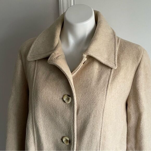 Cream Herman Kay Wool Coat, Size 14, Herman Kay Petite - Picture 4 of 12
